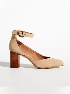 New Soludos Gemma Heels in Sand Tan Suede Size 7